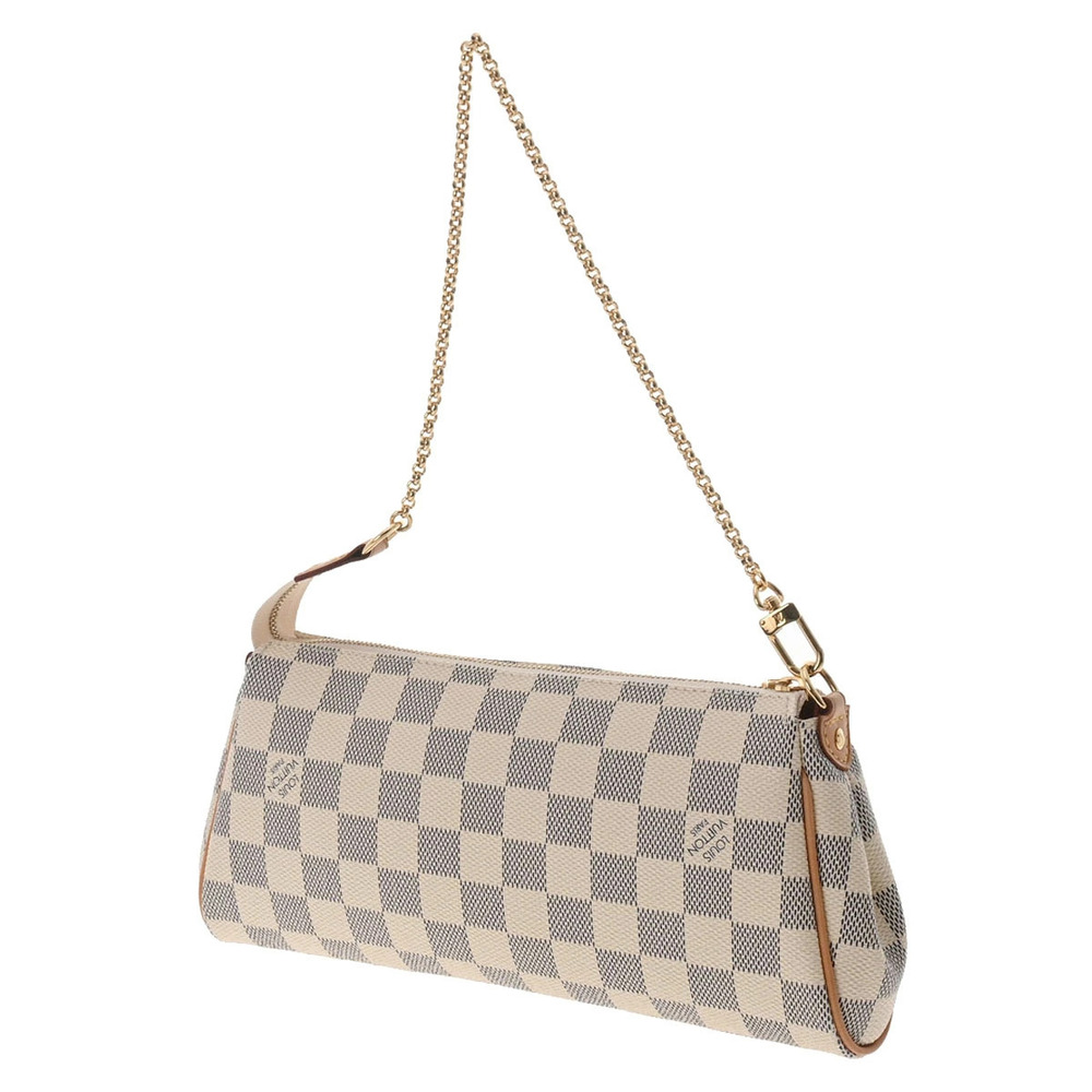 Louis Vuitton Shoulder White Eva Brown Canvas Damier Bag Azur